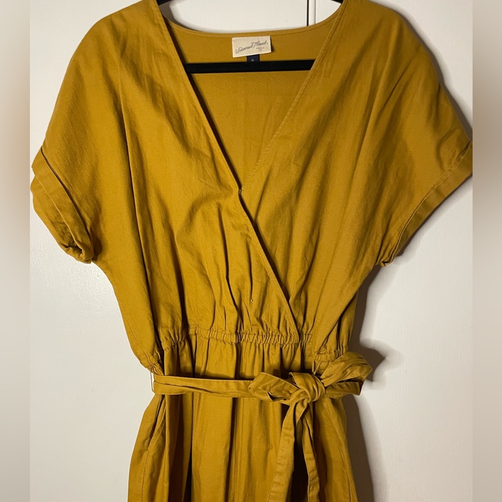 Universal thread Short sleeve romper with tie